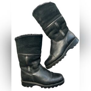 La Canadienne Shearling Black Kosmo Winter Boots Women’s 7.5